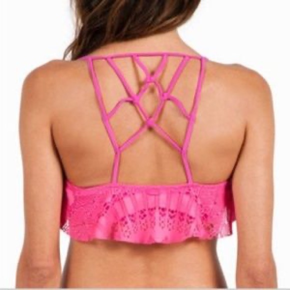 NWT volcom surfzela ballet pink bikini top small - Picture 2 of 7